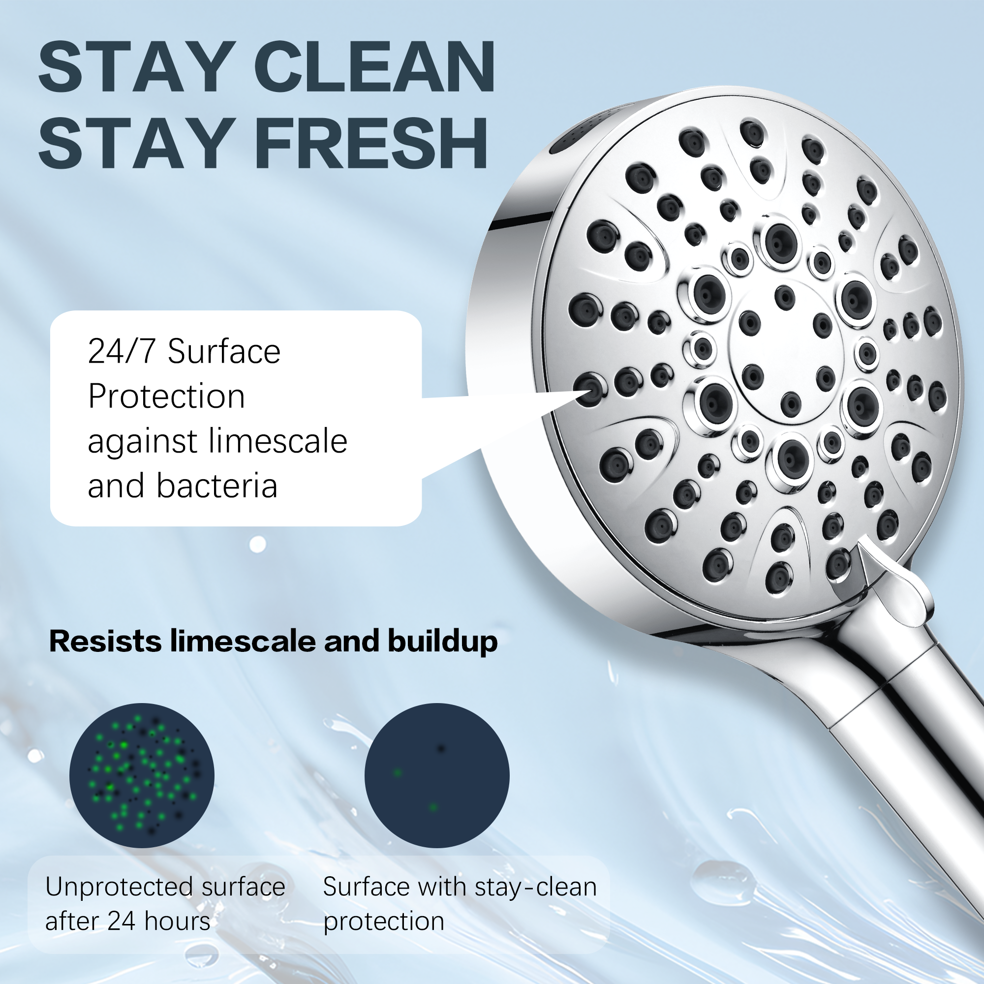 Filtered Shower Head with Handheld, High Pressure 9-Spray Showerhead with Hose and Bracket (Copy)