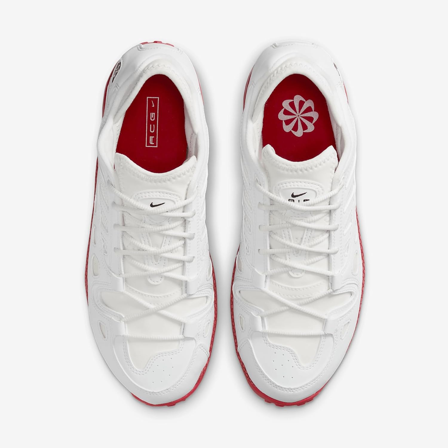 Nike ACG Air Exploraid Men's Shoes (FJ1920-101, Summit White/Summit White/University Red/Black) Size 4