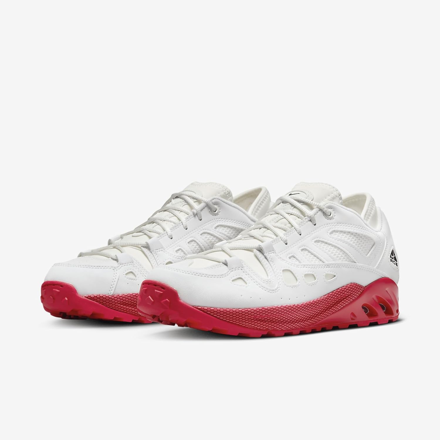Nike ACG Air Exploraid Men's Shoes (FJ1920-101, Summit White/Summit White/University Red/Black) Size 4