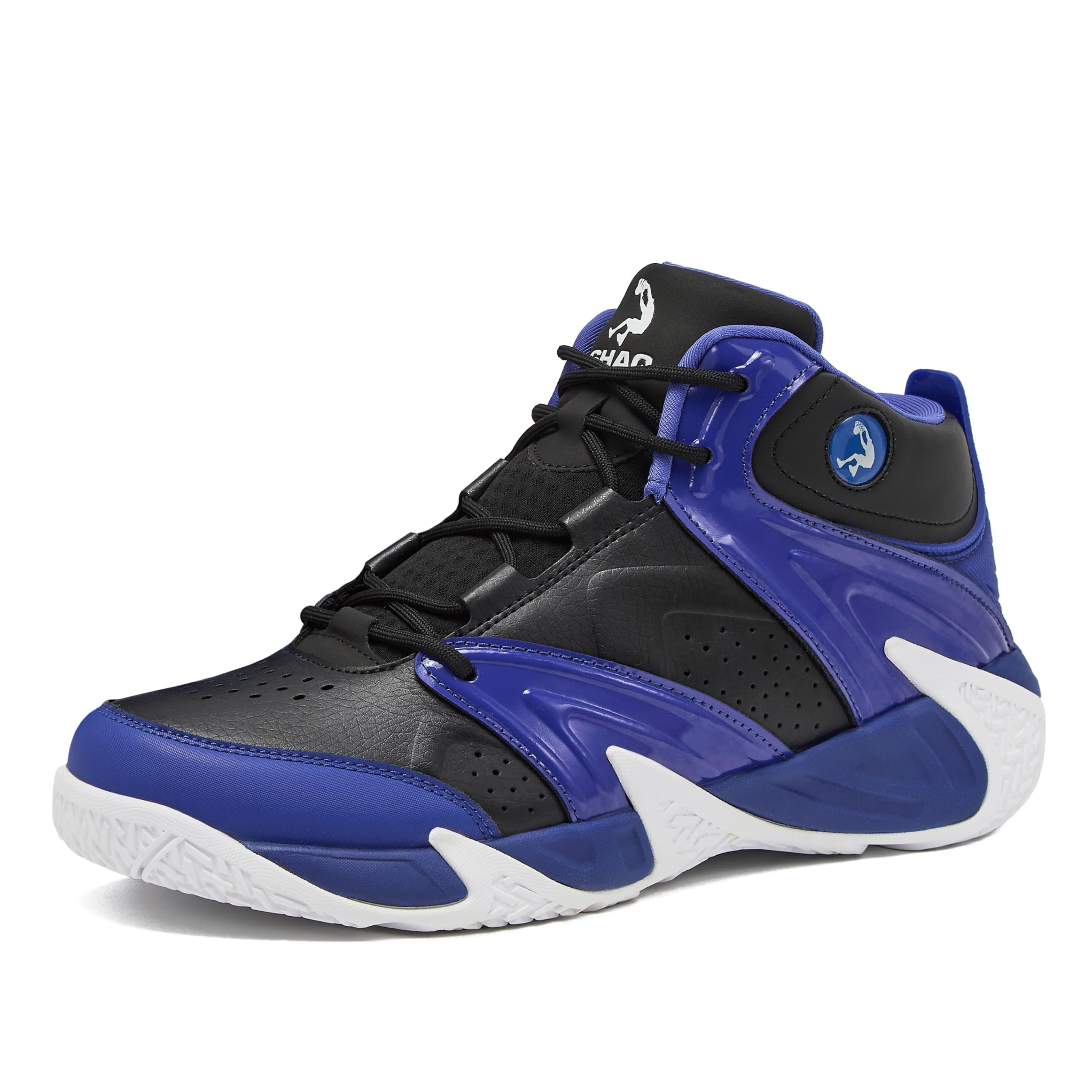 SHAQ Devastator High Top Basketball Shoes for Men, Indoor or Outdoor Court Basketball Mens Sneakers - Black, White, Green, Blue, Orange or Red Size 8 to 15