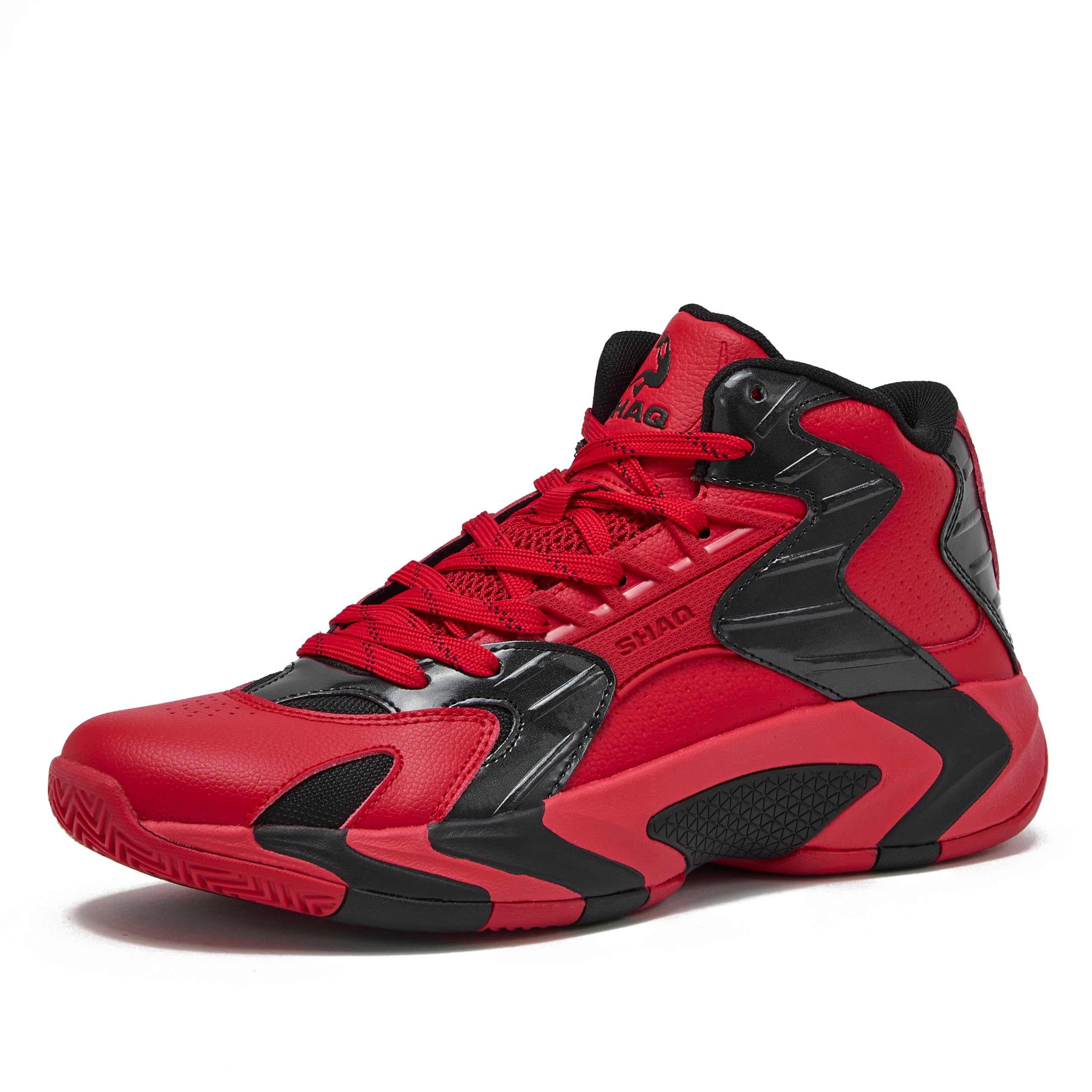 SHAQ Devastator High Top Basketball Shoes for Men, Indoor or Outdoor Court Basketball Mens Sneakers - Black, White, Green, Blue, Orange or Red Size 8 to 15