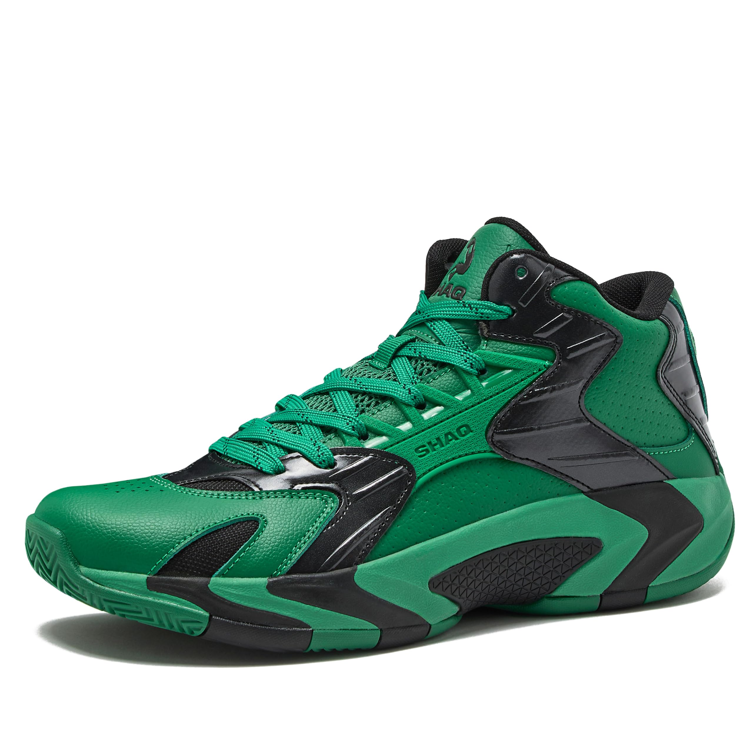 SHAQ Devastator High Top Basketball Shoes for Men, Indoor or Outdoor Court Basketball Mens Sneakers - Black, White, Green, Blue, Orange or Red Size 8 to 15